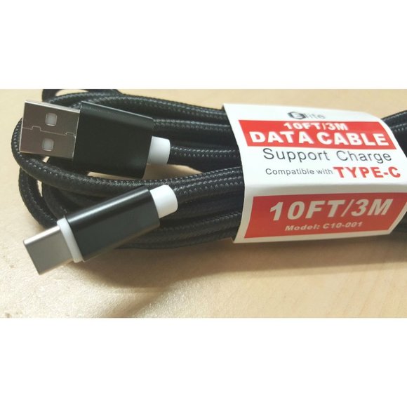 10ft Long Type C Charging Cable for Samsung and other devices with Type C port - Picture 2 of 3